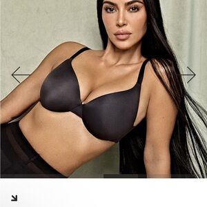 SKIMS SMOOTHING INTIMATES FULL COVERAGE LIGHTLY LINED BRA ONYX